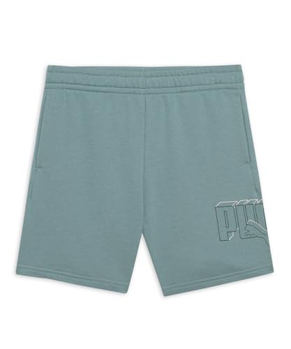 PUMA Jungen Logo Lab Execution B Gestrickte Shorts, Green Moon, 164 EU