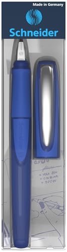 Image of Schneider Ray 168215 Fountain Pen Right-Handed with Standard Ink Cartridge Royal Blue Space Blue