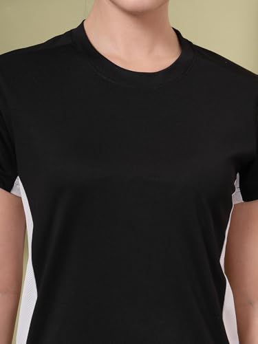 Image of CHKOKKO Gym Tshirt for Women Workout Dry Fit t Shirt Sports Tshirt Lightweight Round Neck Breathable Half Sleeve Activewear Mesh Running Yoga Tops for Woman