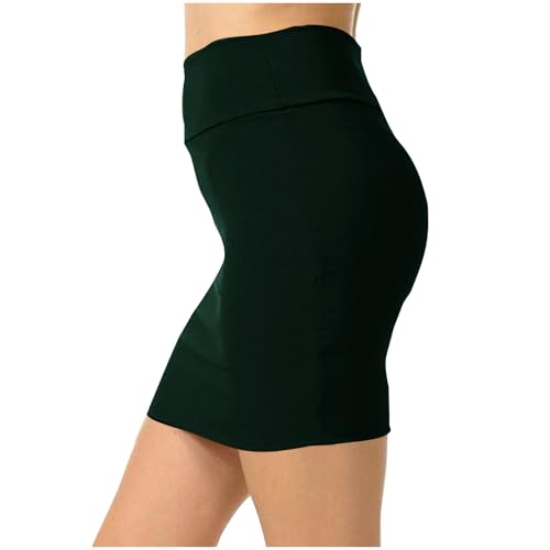 Bodycon Skort para mulheres, minissaias curtas lápis de corte alto lisas femininas moda 2024, F-454