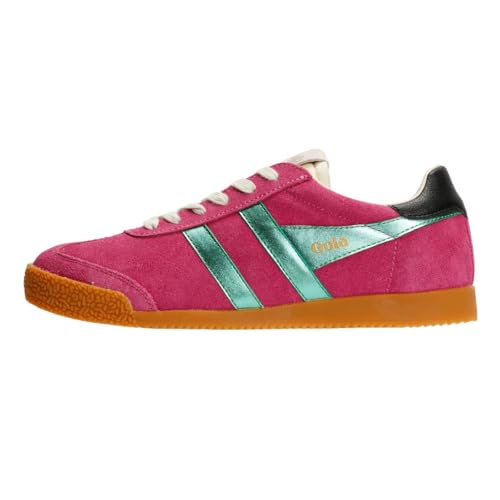 Image of Gola Women's Elan Glitz Suede Sneakers