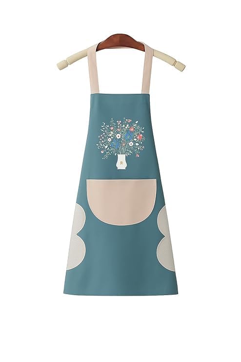 shiv shakti Apron Waterproof for Kitchen Women | Cooking Aprons for Dishwashing & Baking | Aprint Adjustable Chef Apron (1, Blue)-image-31