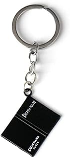 VNEWSCHI Death Not Keychains Anime Cosplay Keychain Black Book Metal Key Chain Ring Pendant Anime Metal Horror Keychain Key Holder Charm Jewelry, M
