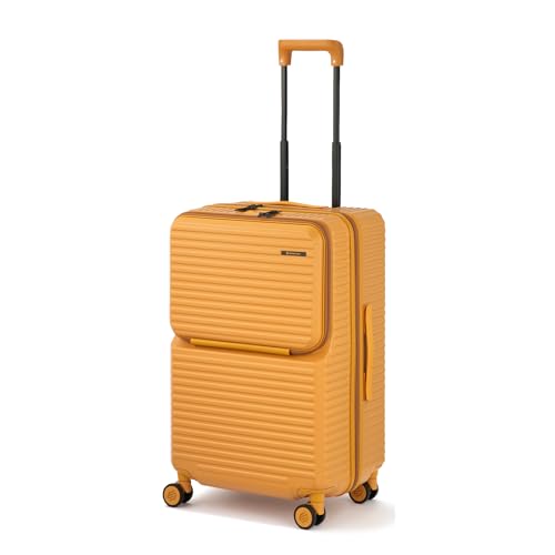 COACH キャリーケース ベージュ/オレンジ 協和 スーツケース 機内持ち込み フロントオープン Sサイズ 1年間保証