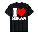 Io cuore mikan nome Amo il nome Mikan Maglietta