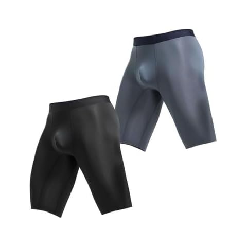 GAOGAO Ice Silk Men's Boxer Brief Seamless Cycling Sweat absorbing Underlay Sports Underwear (US, Alpha, 3X-Large, Regular, Regular, mix 01) Cover