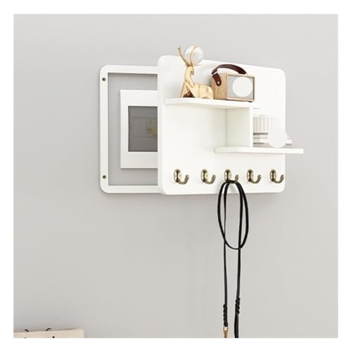 Hide Meter Electric Meter Box Decorativo, Copertura Del Pannello Elettrico Montato A Parete In Legno Coperchio Di Protezione Della Scatola Del Contatore Elettrico Portachiavi Da Parete(Bianco,40x30cm)