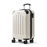 LUGG 20 Inch Skywander Lightweight Travel Cabin Bag - Carry On Approved Suitcase, ABS Shell Protection, Water Resistant & Safe Locking System - Easyjet Overhead Compliant (55x35x23cm)