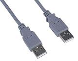 Doppelte Abschirmung PremiumCord USB 2.0 High Speed Kabel M/M 1m, A Stecker auf A Stecker, USB Verbindungskabel für HDD usw, Doppelt geschirmt, AWG28, Farbe grau, Länge 1m