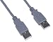 Produktbild PremiumCord USB 2.0 High Speed Kabel M/M 3m, A Stecker auf A Stecker, USB Verbindungskabel für HDD usw, Doppelt geschirmt, AWG28, Farbe grau, Länge 3m