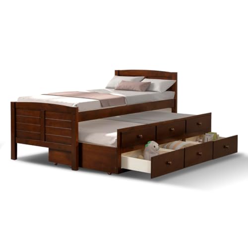 La Mejor Recopilación de Cama Canguro Coppel los más recomendados. 42 Avanti Cama Canguro Twin Individual De Madera con Cajones (Café)