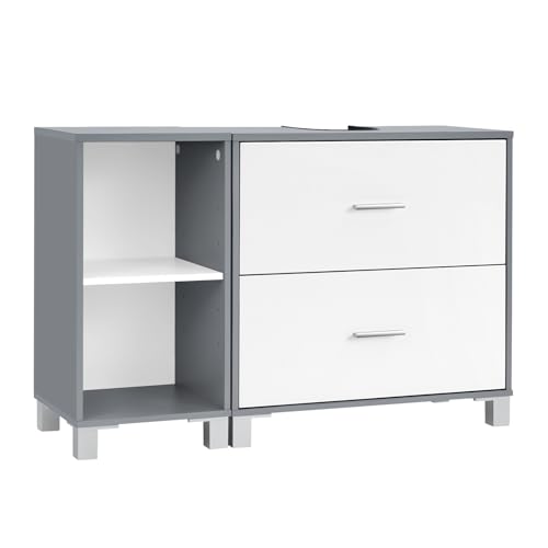 eSituro Mobiletto da Bagno Sottolavello, Mobiletto Portaoggetti con Cassetti e