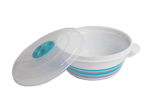 Tredoni 3L Mikrowellen-Topfwanne mit belüftetem Deckel - Heizkochen Dampfgartopf (3 Liter) Cover