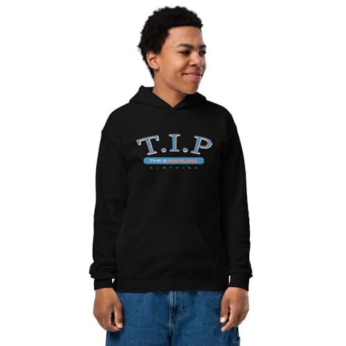 Time is Priceless - Youth hoodie - Black/Blue