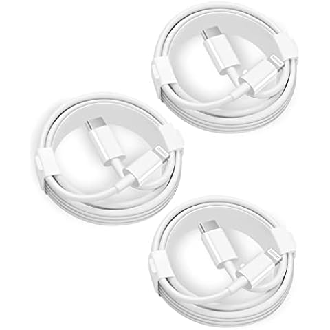iPhone 20W Fast Charger Cable, Apple MFi Certified 3 Pack USB-C to Lightning Cable (6.6Ft) Fast Charging Compatible for iPhone 13/13 Pro/12/12 Pro Max/11/11 Pro Max/Xs Max/XR/X/se, iPad and More Cover