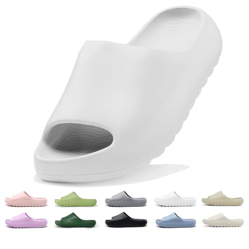 Image of Kids Lightweight Soft EVA Non-Slip Slides Slippers Open Toe Comfy Sandals for Toddler Boys Girls Children Bathroom Shower Summer Pool Beach Slippers
