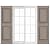 Mid-America 00021459008 Standard Size Williamsburg Double Panel Vinyl Shutters, w/Installation Shutter-Lok's & Matching Screws (Per Pair), 008, 14 3/4"W x 59"H, Clay