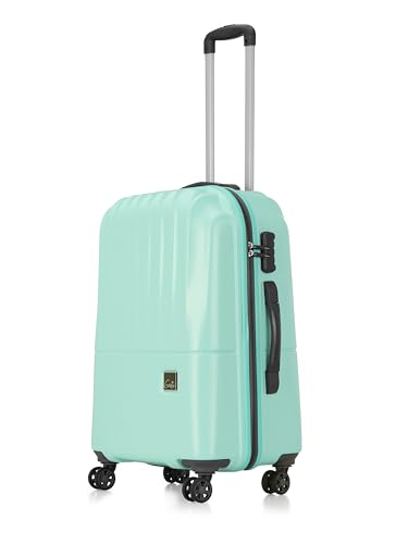 Image of Genie Palm Plus 66cm Trolley Bag, Hard Side 8 Wheel Carry on Luggage - Fresh Mint, Travel Bag for Women