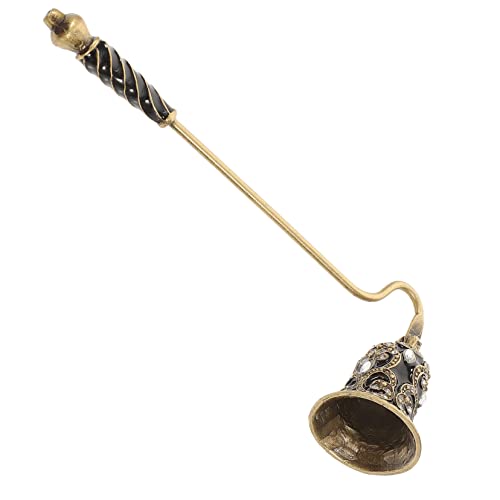 GRIRIW Candle Accessory Set Unique Metal Candle Snuffer Extinguish Wick Tool Rhinestone Flower Design Home Decor