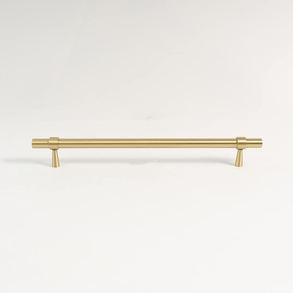 Poignées de meubles laiton massif 192mm bouton tiroir poignée placard dorée T-bar Qianfan