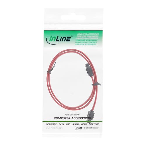 Cable SATA Inline modelo 27705A color rojo miniatura 3
