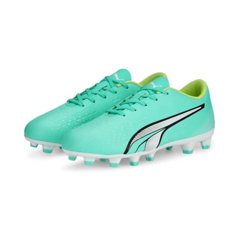 PUMA Ultra Play Firm Ground/Artificial Ground Soccer (Toddler/Little Kid/Big Kid) Electric Peppermint/Puma White/Fast Yellow 2.5 Little Kid M