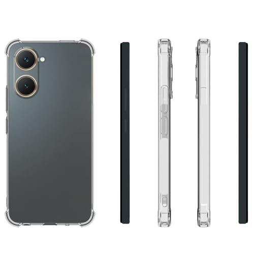 Image of Back Cover Shockproof Silicone Protective Back Case for vivo T3 Lite -Transparent
