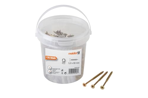 Meister universal Tornillos 5 x 80 mm, 175 unidades), 904080