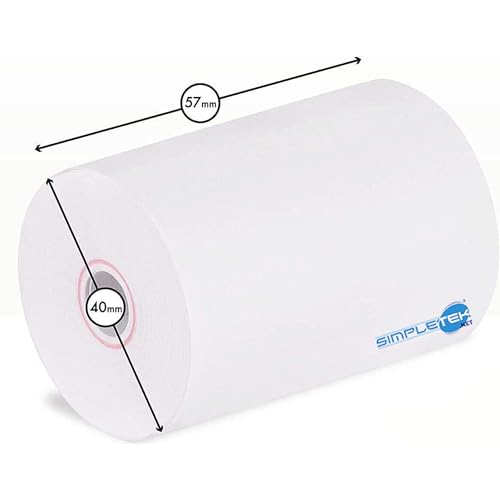 Papel térmico para terminales de cobro POS y TPV 57 mm x 40 mm SIMPLETEK 5