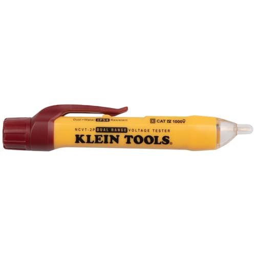 KLEIN TOOLS Contactloze spanningszoeker met twee meetbereiken, 12-1000 V AC, rood