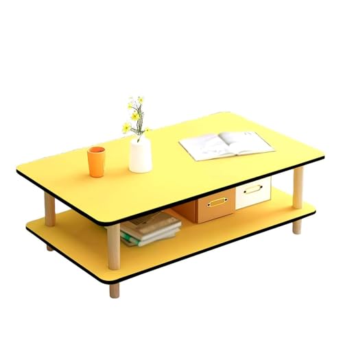 Image of Coffee Table - Rectangle Center Table for Living Room Engineered Wood Tea Table with Storage Stylish Teapoy Table for Hall, Lounge, and Office Spaces Durable (ENW-MARBAL-White)