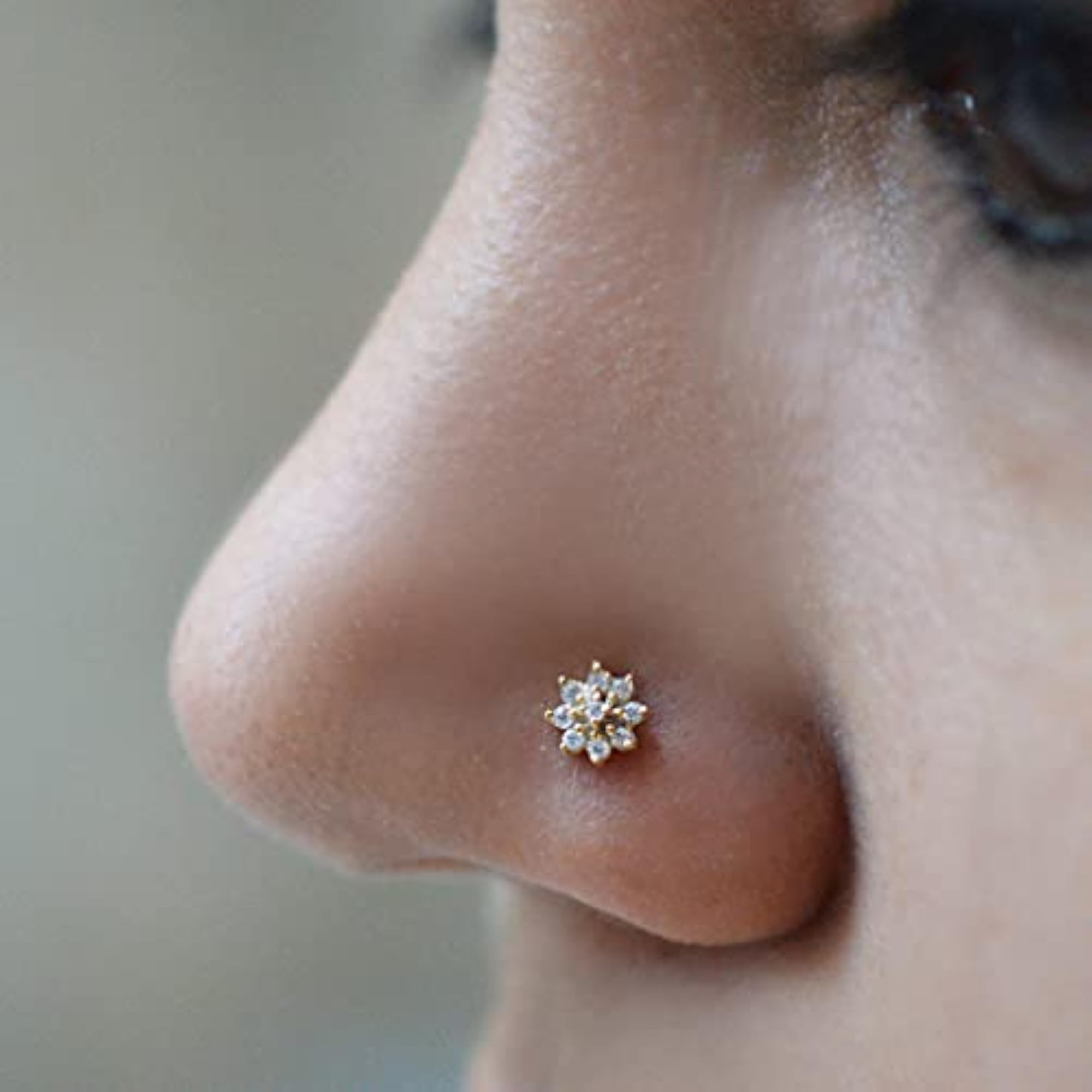 20g Nose Stud Diamond Nose Rings Stud for Women, Surgical Steel