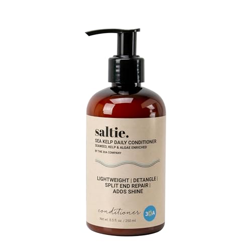 Saltie Daily Hair Detangle Conditioner I Nourish with Sea Weed, Kelp & Algae I Lightweight, detangle, repair split ends, adds shine for radiant hair. (8.5 fl. Oz /250ml)