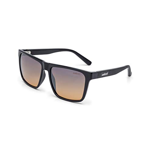 Colcci Óculos de Sol PAUL C0062 A02 21 Preto Lente Espelhada Prata Degradê Ouro Tam 57 - Sunglasses Quadrado Unissex-Adultos