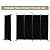 Room Divider, 4 Panel Folding Privacy Screens with Wider Feet, Black