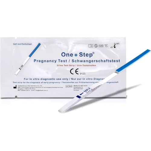 One Step: 10 x Ultra Early - 10mIU Wide Width Pregnancy Test Strips (Tests up to 6 Days Earlier)