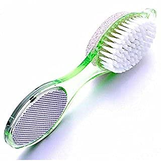 Flymaster 4 in1 Pedicure Paddle Brush with Pumic Stone Cleanse Scrub Buff Foot Scrubber Nail Emery File Pack,Foot Care 4 in 1