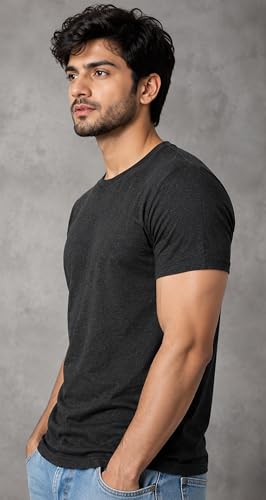 Image of London Hills T Shirt For Man | Tshirt Shirts Men | Men Round Neck Tshirts | Gym T Shirts For mens Workout | T-shirts For Man Cotton Stylish Round Neck T Shirt Half Sleeve Regular Fit Solid Multicolour