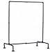 OROPY Industrial Pipe Clothing Rack Free Standing, Heavy Duty Detachable Clothes Rack with 4 Stable Feet for Garment Storage Display, Black
