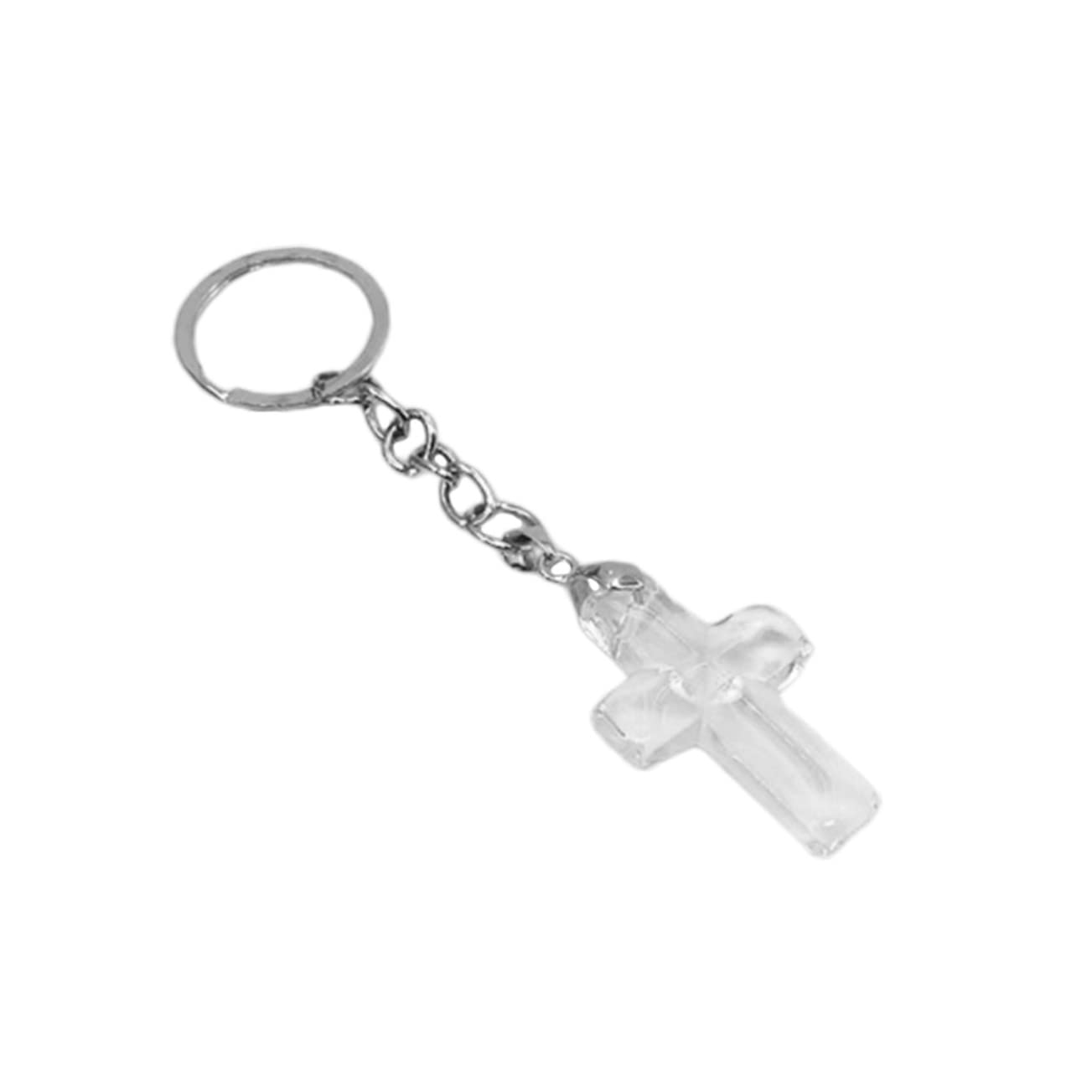Portachiavi di cristallo IL Keychain chiave Keeychain religioso nome arredamento portachiavi cristalli pendenti per la decorazione Cristallo bianco
