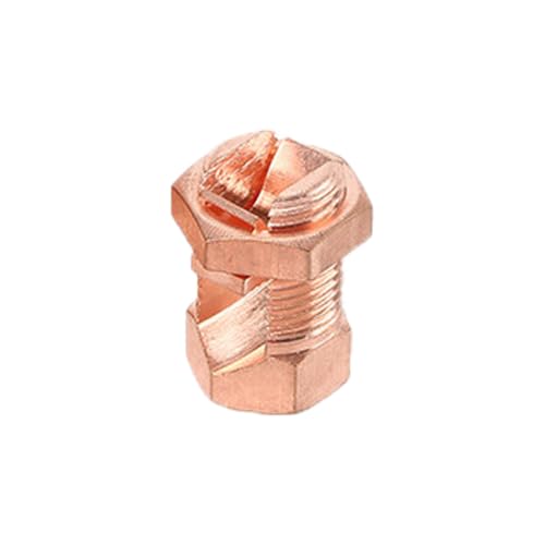 BE-TOOL TJ-90/120 Split Bolt Connectors Copper Grounding Wire Clamps, for Completing Ground Bonding, for Antenna, Satellite Dish, Cable TV