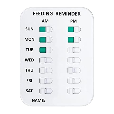 Valink Pet Feeding Reminder, Pet Feeding Reminder Magnetic Reminder Sticker, AM/PM Daily Indication Chart Feed Your Puppy Dog Cat for Prevent Overfeeding or Obesity Care For Your Pets Cover
