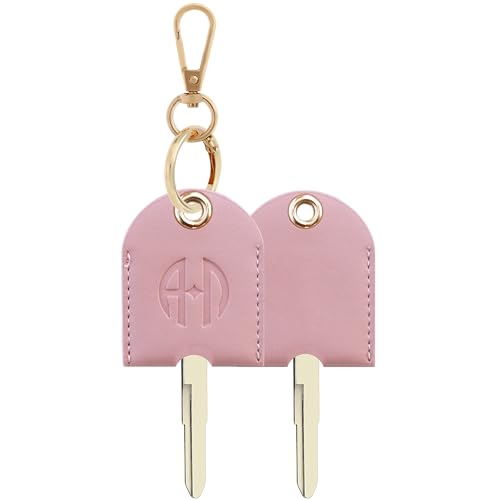 Image of Leather Keys Sleeve for Broken Car Key Loop Replacement, Keychain Cover Cute Protector and Holder for Men, Women