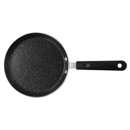 Sartén antiadherente Plancha para crepes de 18 cm con mango ergonómico para cocinas de gas e inducción (negro)