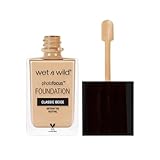 Wet n Wild Photo Focus Matte Foundation, Base de Maquillaje Líquida Mate Modulable, Acabado Alisador de Poros para Todo Tipo de Piel, Classic Beige