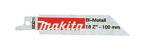 Lames pour acier et inox Makita lot de 5 pour découpe de métal de 1,5 à 2,5 mm de longueur utile