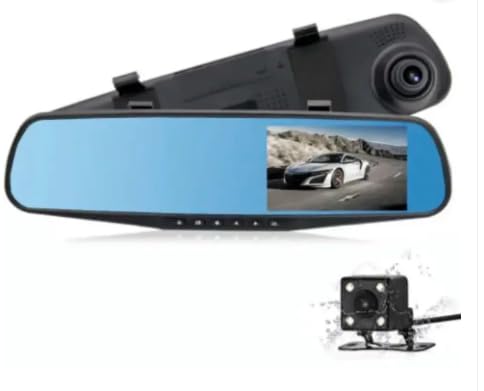 ShopCentre Rear View Mirror Dash Cam with Reverse Parking Camera | 4.3” HD Display | Dual Lens |...