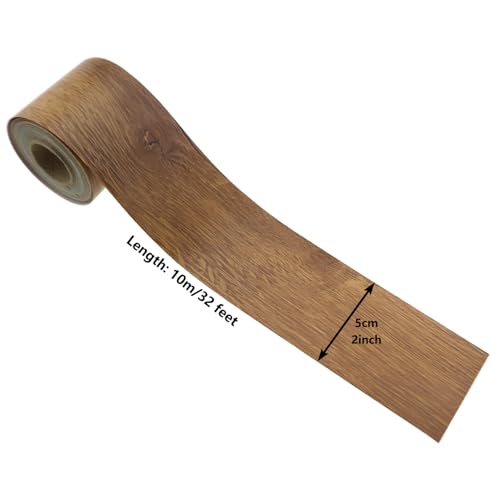 Image of Imitation Woodgrain Repair Tape 2inch x 32ft Self Adhesive Tape Wooden Decoration PVC Resin Tape Suitable for Table Door Window Floor