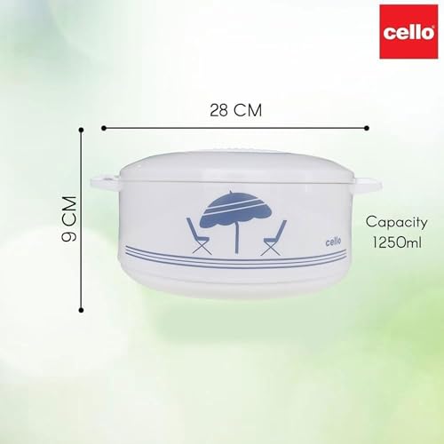 Cello Chef 1500 Deluxe Insulated Hot-Pot Casserole Warmer & Cooler, 1250 ml Capacity