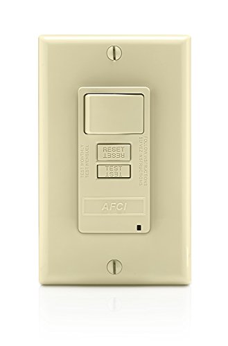 Leviton Combination, 15 Amp, Self Test, LED Indicator Light, AFSW1-I, AFCI/Switch, Ivory - Thumbnail 5